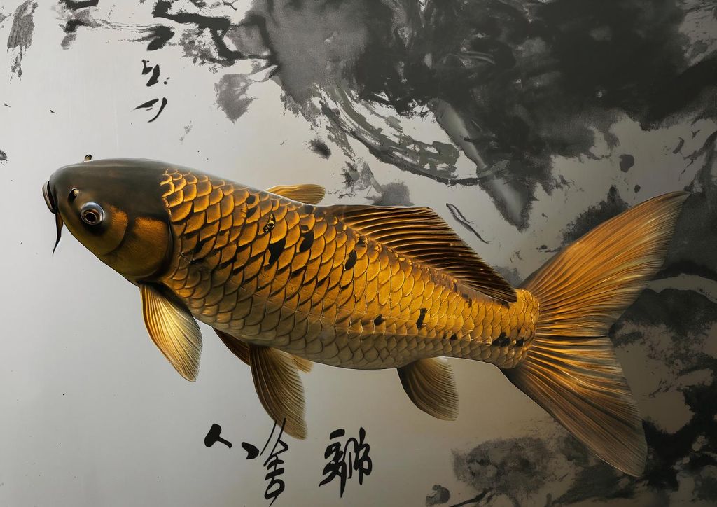 Plakat 29,7x21cm Ruhiger Koi-Fisch