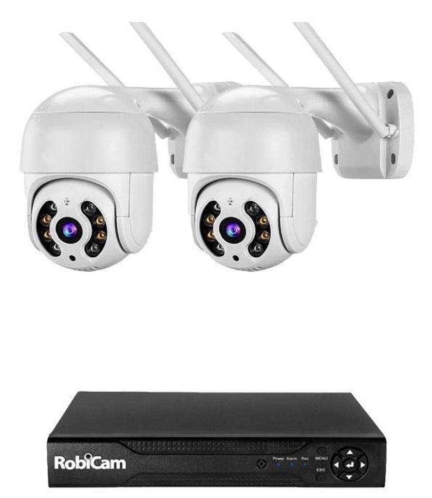 Kit de 2 caméras RobiCam, iCSee, Ultra HD 4 MP, 360°, Image du produit 