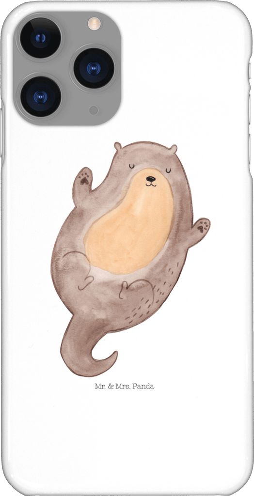 Mr. & Mrs. Panda Iphone 11 Pro Handyhülle Otter Umarmen - Weiß - Geschenk, glücklich, Handy Case, Hallo, Seeotter See, Premium Kunststoff, gut G...