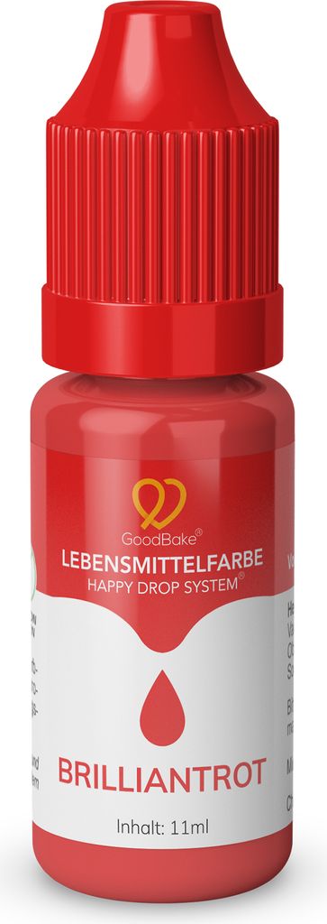 GoodBake Lebensmittelfarbe Rot, hochergiebig, zuckerfrei, vegan, zum Backen