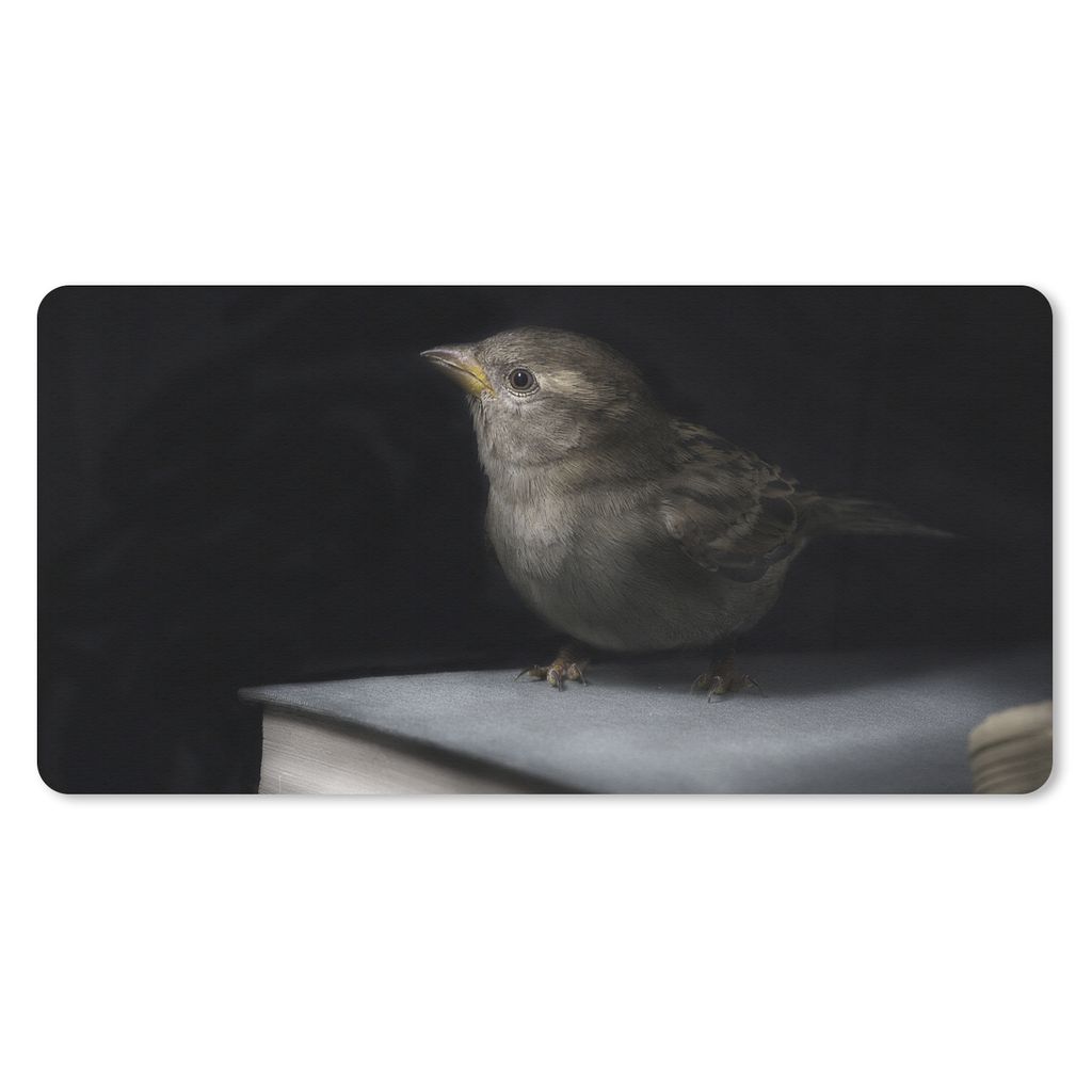 MuchoWow Mauspad Mousepad Vogel - Bücher - Porträt 60x30 cm - Mousepads - Maus Mat - Pad - Mausunterlage