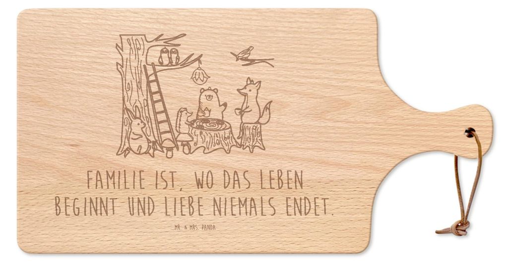 Mr. & Mrs. Panda Schneidebrett Waldtiere Picknick - Transparent - Geschenk, Lustige Sprüche, Fuchs, Igel, Frühstücksbrettchen, Maus, Eichhörnch...