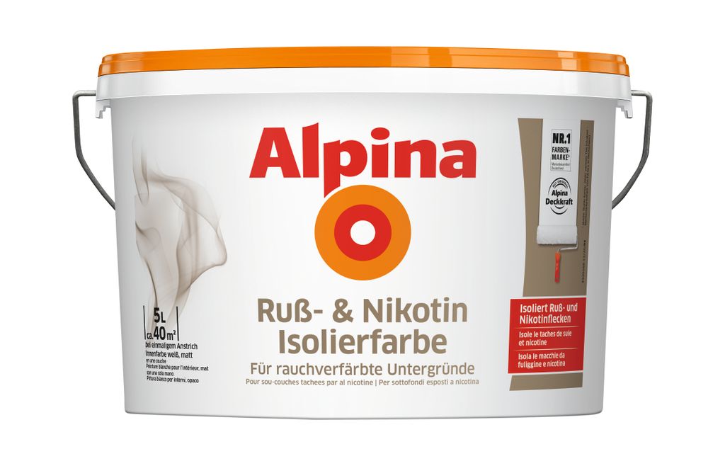 Alpina Nikotinsperre Isolierfarbe 5 L weiß matt Produktbild 