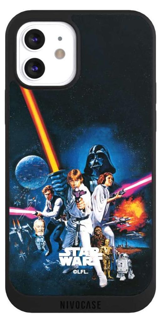 NIVOCASE Handyhülle für Apple iPhone 12 Hülle NIVOpure Case Schwarz Episode IV Fanartikel Star Wars
