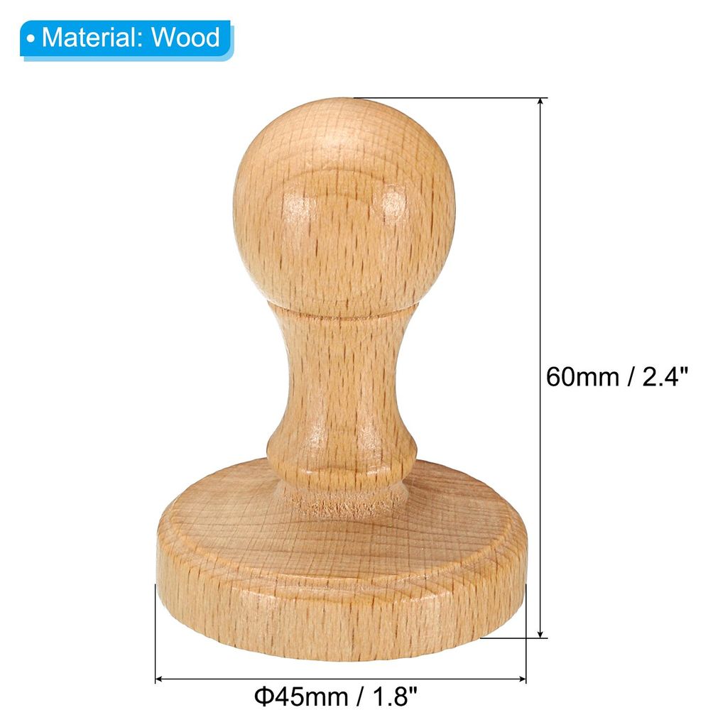 45mm Stempel Holz Runder Griff, 5er Pack Holzkn?pfe Stempelhalter Schubladengriffe fš¹r Stempelherstellung DIY Basteln Scrapbooking, Braun
