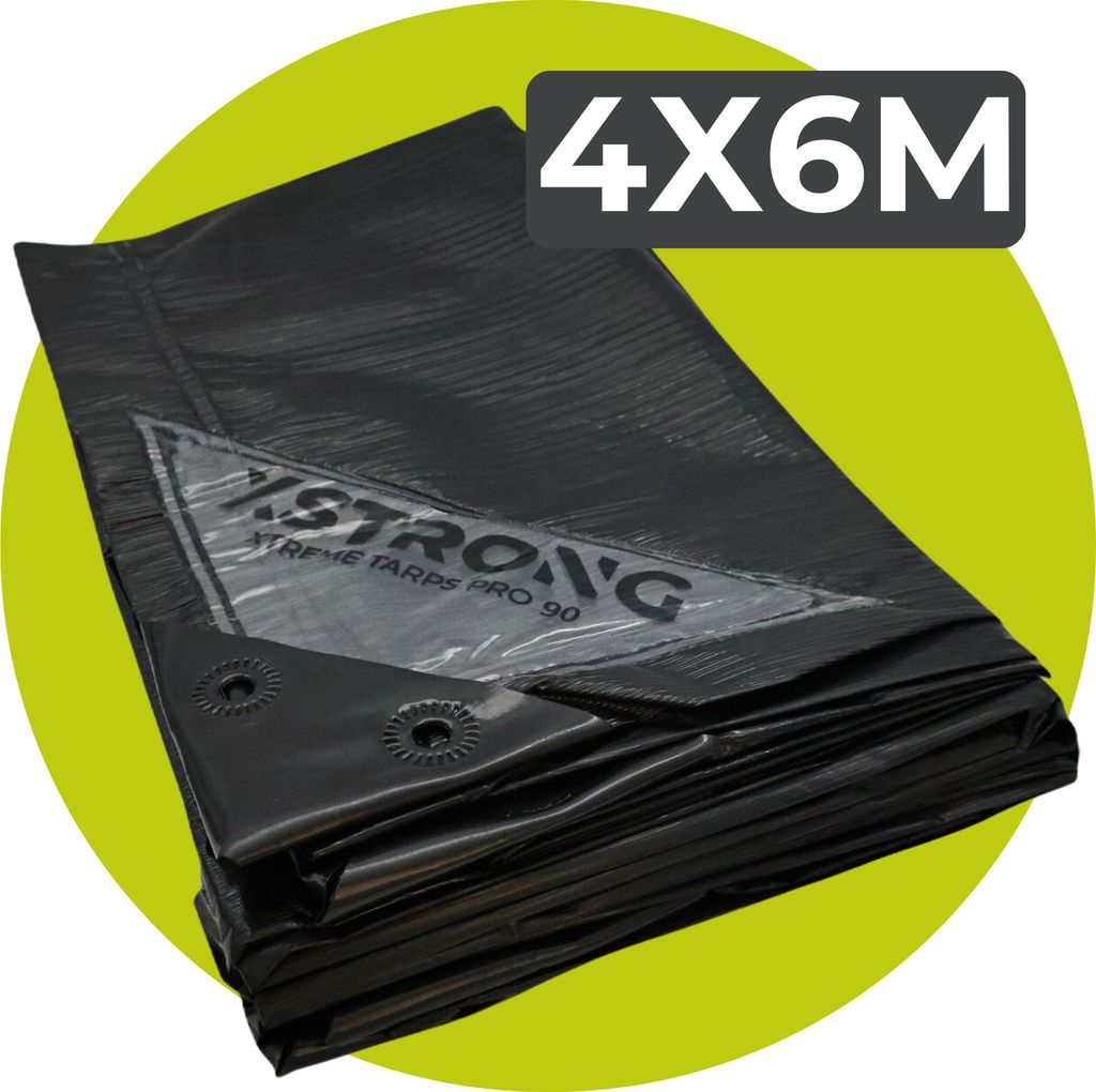 Xstrong Home 90 plachta 4x6 čierna Vodotesná Super silná s Obrázok produktu 