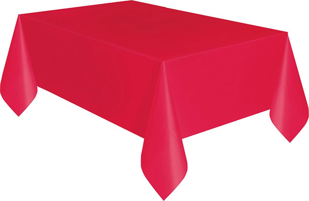 Tischdecke PVC Uni 137x274cm Compact Rot Produktbild 