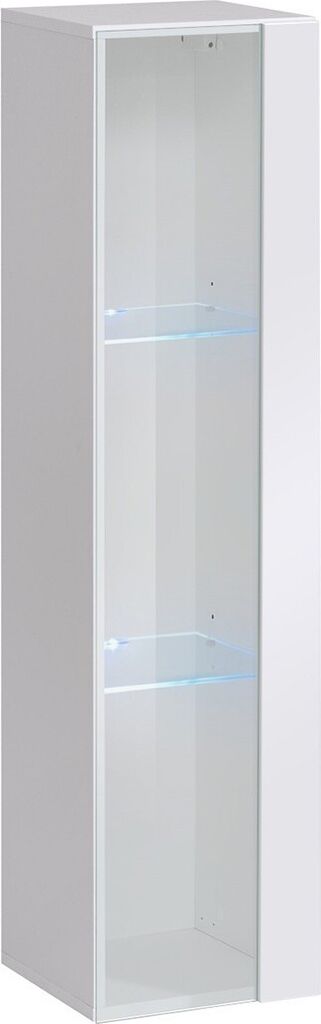 Vitrine suspendue – Blanc – Kollektion SWITCH – Glastür und LED inklusive – Kleines Modell