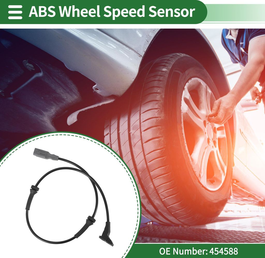 ABS Raddrehzahl Sensor Vorne Links Rechts ABS Sensor Blockierschutz Bremsen System Sensor Nr. 454588 für Peugeot 307 2000-2009