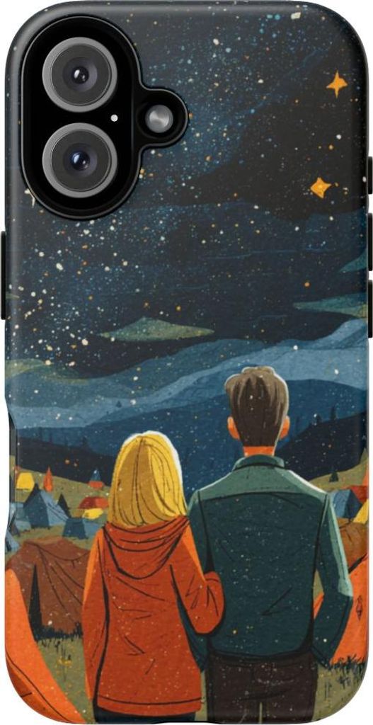 Romantische Sternennacht im Zeltlager – Hülle Kompatibel mit iPhone 16