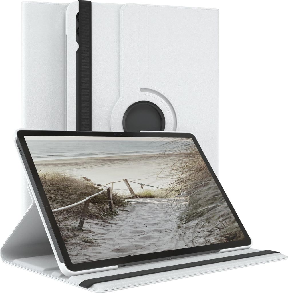 EAZY CASE - Tablet Hülle für Samsung Galaxy Tab S10 Plus Schutzhülle, Tablet Case 360° drehbar in Weiß