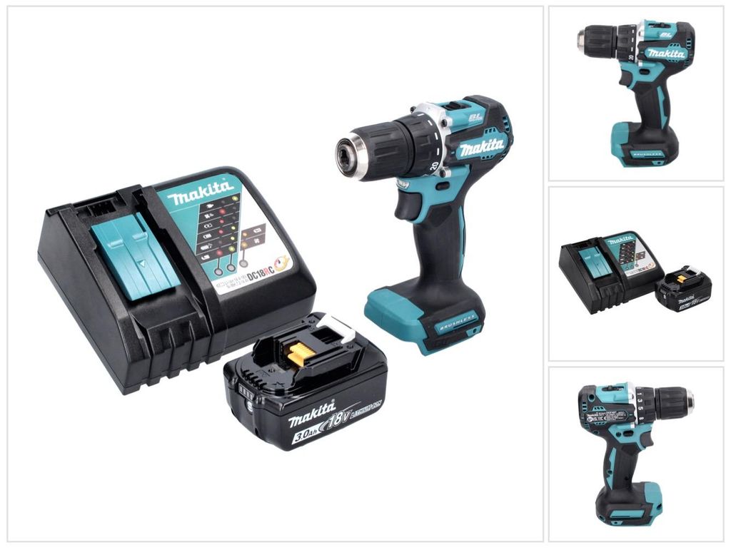Akumulátorový vŕtací skrutkovač Makita DDF 487 RF1 18 V 40 Obrázok produktu 