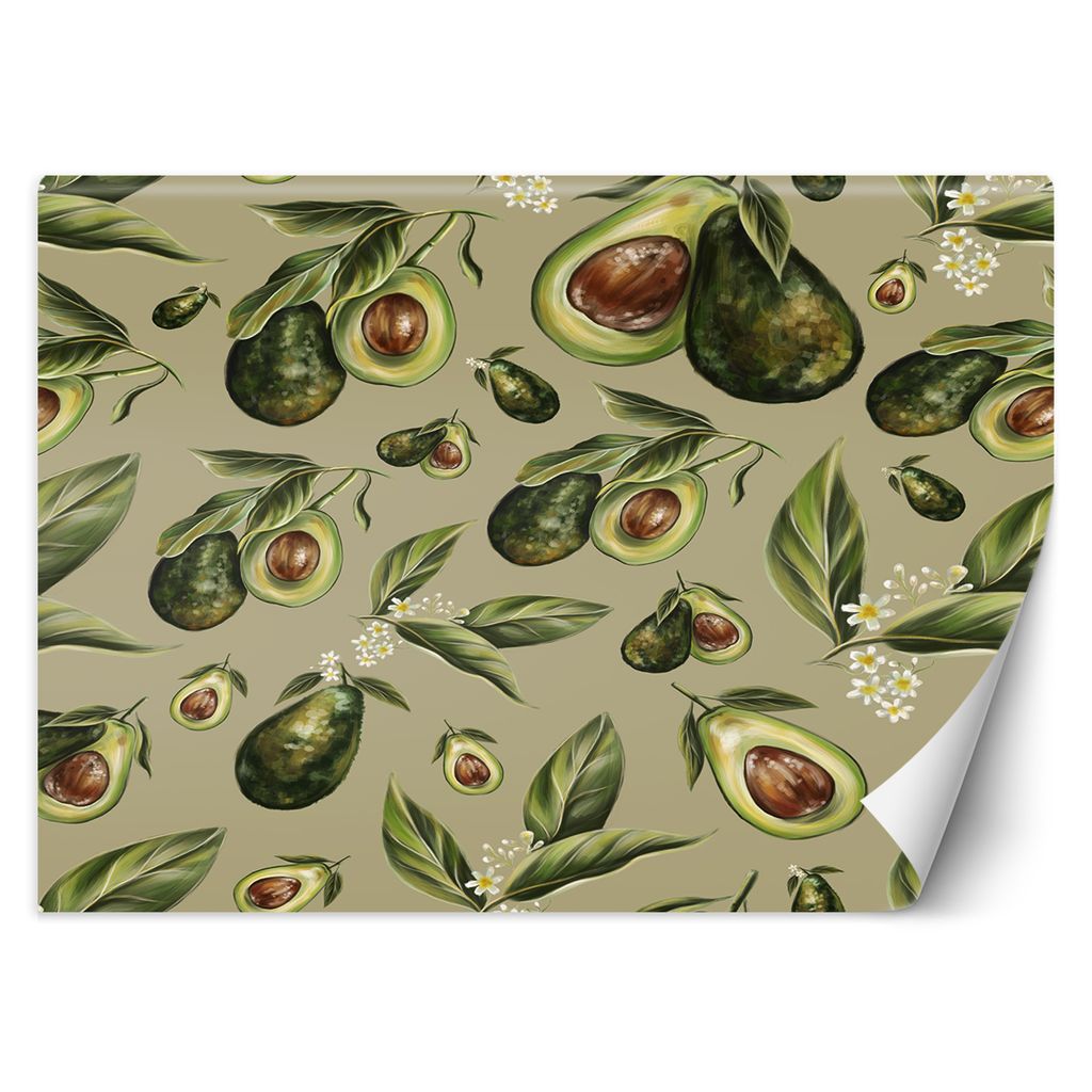 Avocado Früchte FOTOTAPETE für KÜCHE 368x254 cm VLIES Tapete Wandtapete Wandbilder Wanddekoration Design Wohnzimmer Schlafzimmer Flur Büro T-4-...