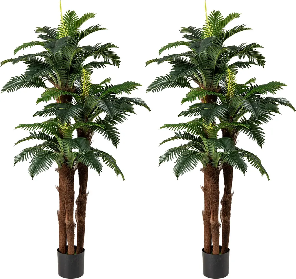 Palmier Artificiel Géant 190cm - Lot de 2 Plantes Vertes Décoratives