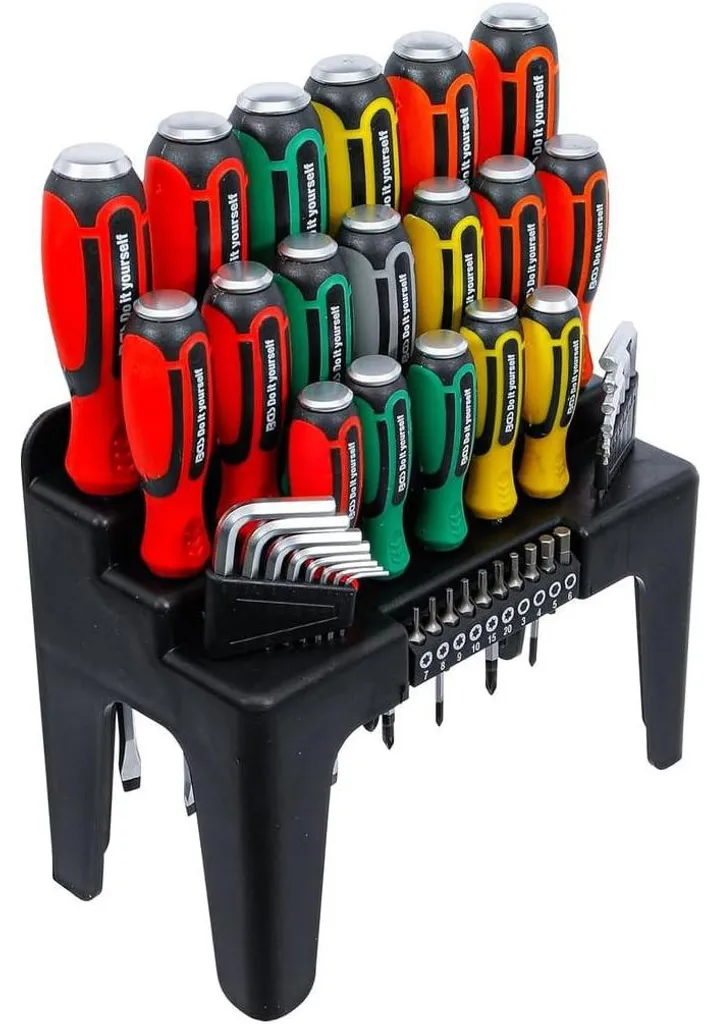 Jeu de Tournevis 44 pcs D-Work - Assortiment d'Embouts avec Présentoir