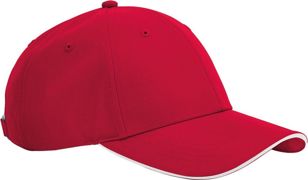 Beechfield - "Team Sports-Tech" Kappe PC7016 (Einheitsgröße) (Rot/Weiß)