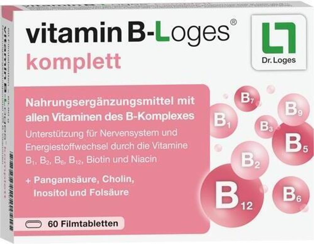 Witamina B-Loges kompletne tabletki powlekane 60 St Zdjęcie produktu 