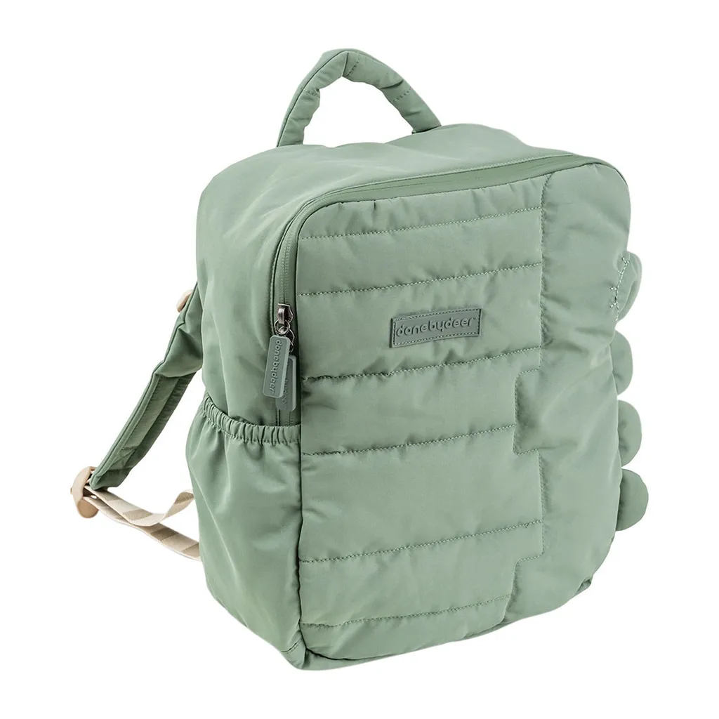 Sac à dos enfant ergonomique anti-glissement Croco Vert Done By Deer