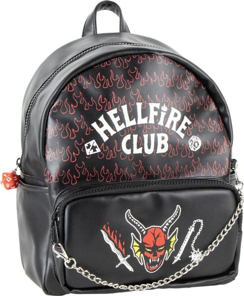 Stranger Things Rucksack Uni Hellfire Club schwarz/rot/weiß Produktbild 