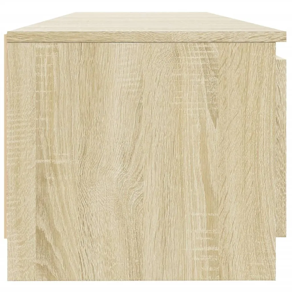 Meuble TV LED en Chêne Sonoma 140 cm - Support Multimédia Style Moderne