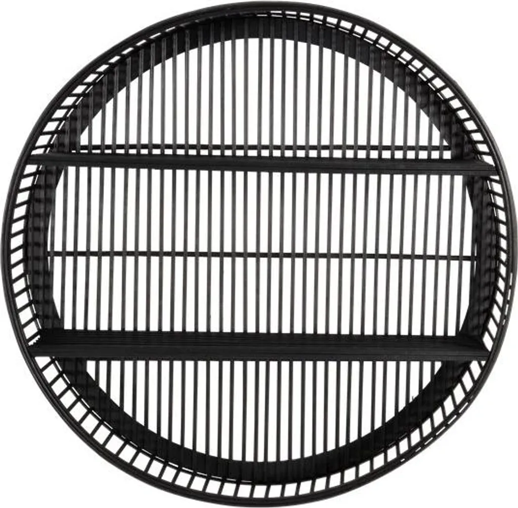 Étagère Murale en Bambou Noir Ø60x12 cm - Structure Ronde Éco-Conçue