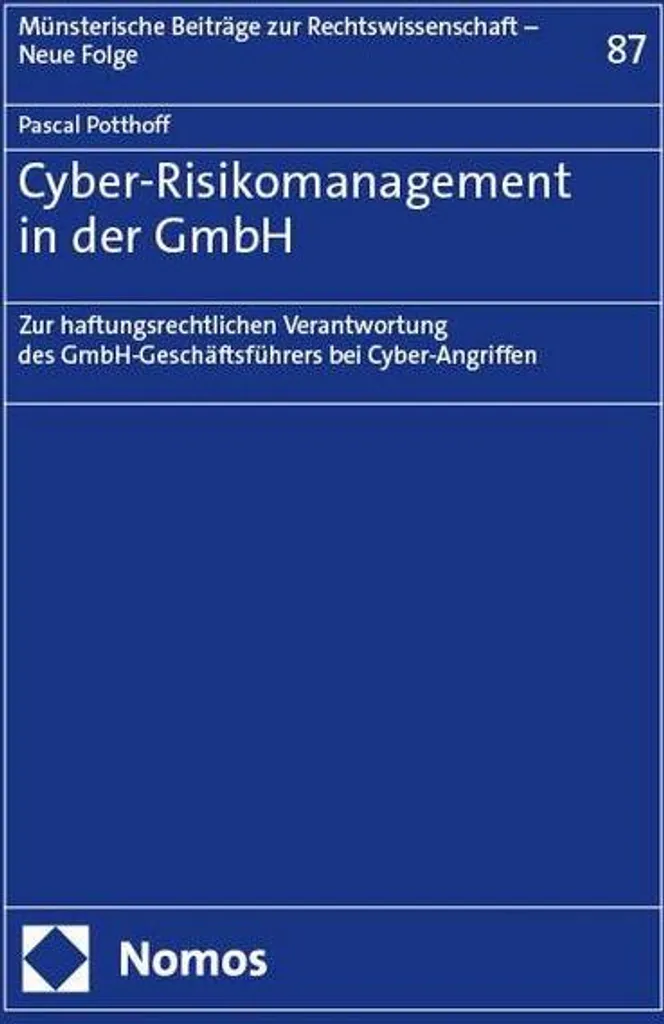 Livre Cyber-Risikomanagement in der GmbH Manuel de Risques Digitaux