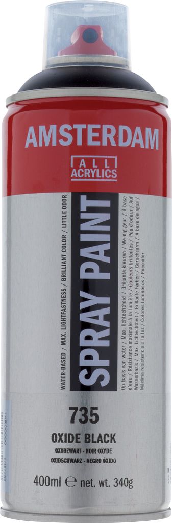 Amsterdam Sprühfarbe Spraydose hochpigmentiert 400 ml Oxidschwarz 735