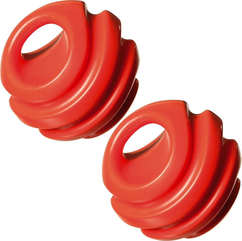 2er Set Hundeball Orange | Hunde Ball Spielball | Hundespielzeug Gummiball