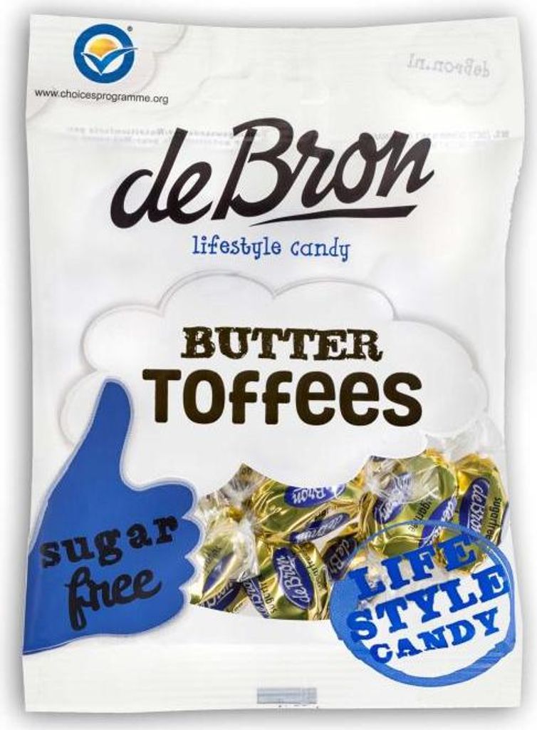 de Bron Butter Toffees sugarfree 70g
