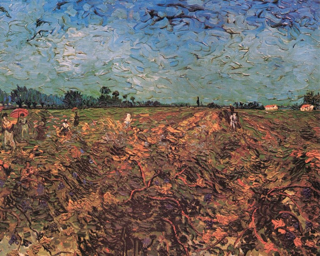Vincent Van Gogh Kunstdruck Bild - Der Grüne Weinberg, 1888 (40 x 50 cm)