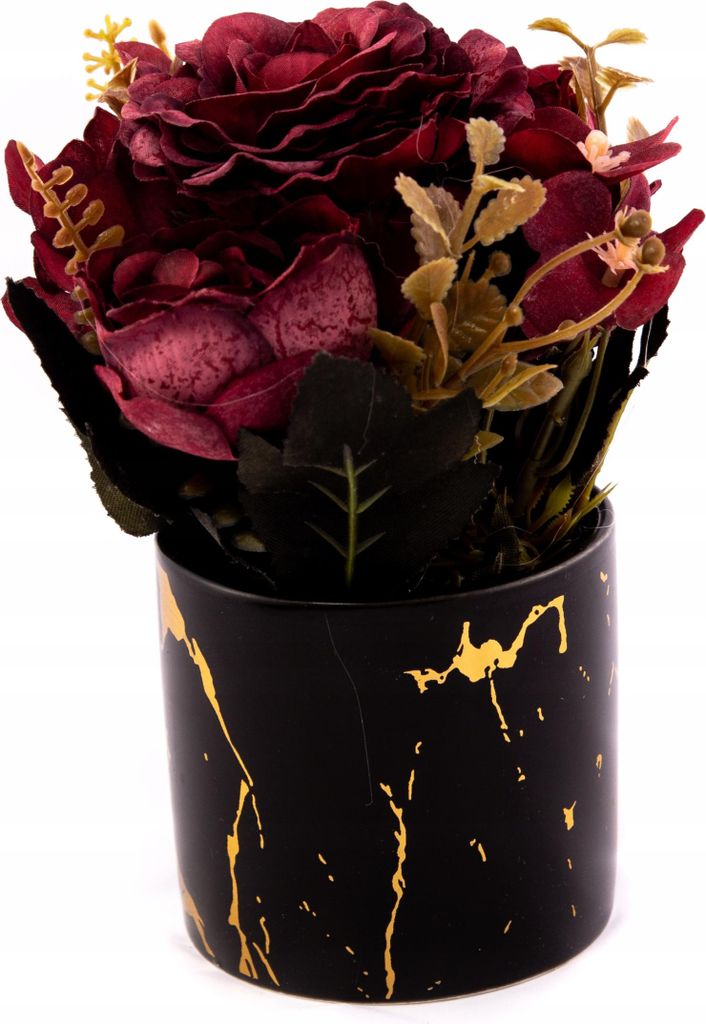 Künstlicher Blumenstrauß im Topf 17cm - Bunte Deko Blumen Wie Echt Geschenkidee Tisch
