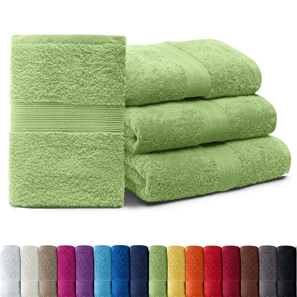 4er-Set ARIZONA Handtuch-Serie von AR Line – 100% Baumwolle, 500 g/m², 4er-Set Saunatücher XXL 100x200 cm, Apfelgrün