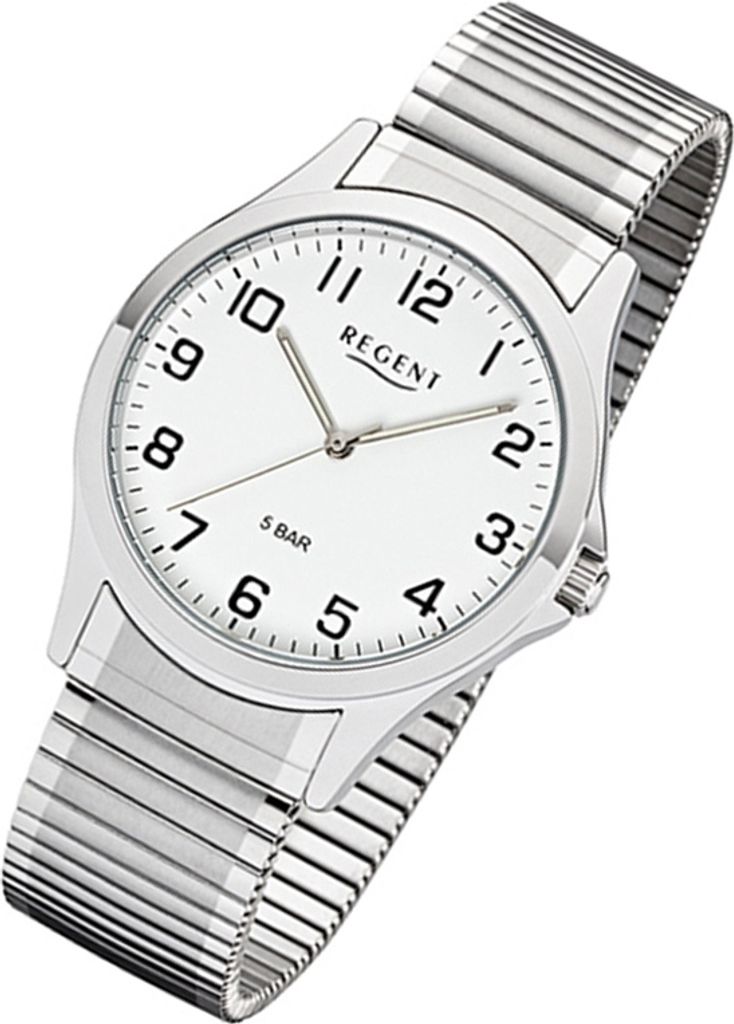 Regent Herren Uhr Zugarmband 1242413 Analog Metall Produktbild 
