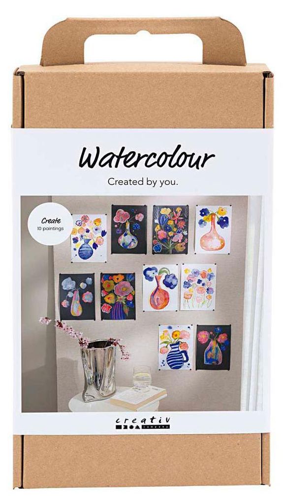 Creativ Company Aquarell Malbox kreative Bastelset für Kinder und Erwachsene