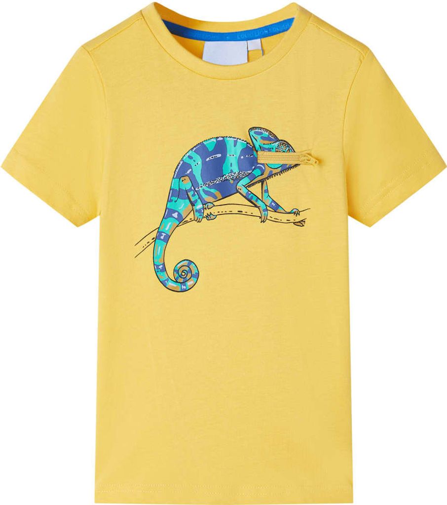 Kinder-Kurzarmshirt Helles Ocker 104