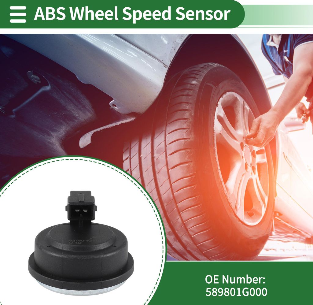 ABS Raddrehzahl Sensor ABS Sensor Blockierschutz Bremsen System Sensor Nr. 589801G000 für Hyundai Accent 2004-2011 1Stk Hinten Links Rechts