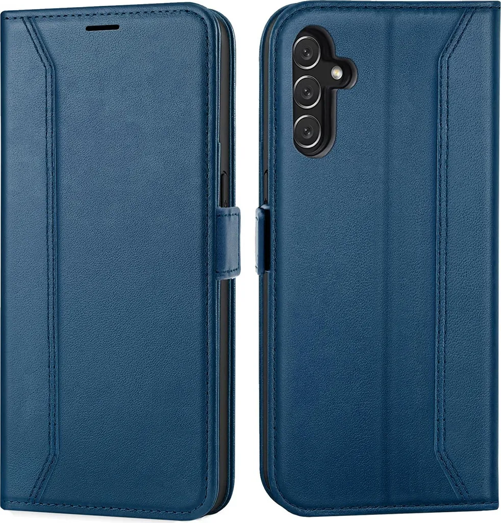 Custodia a Libro Samsung A14 Blu - Cover Elegante con Porta Carte