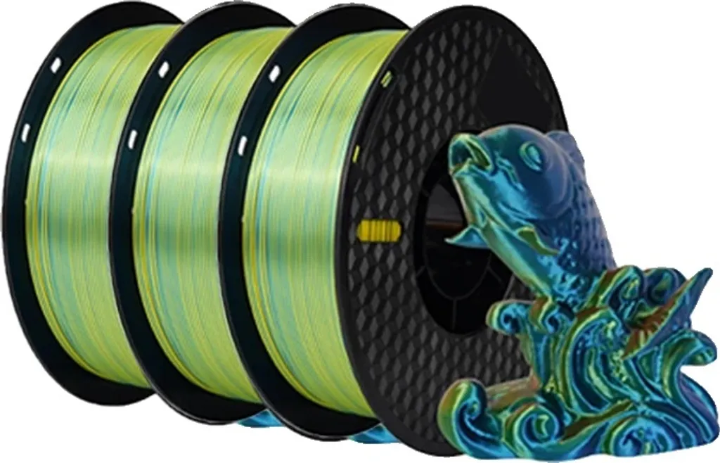 Filamento Professionale Silk PLA Triple RYB - 3kg di Seta Multi-Colore