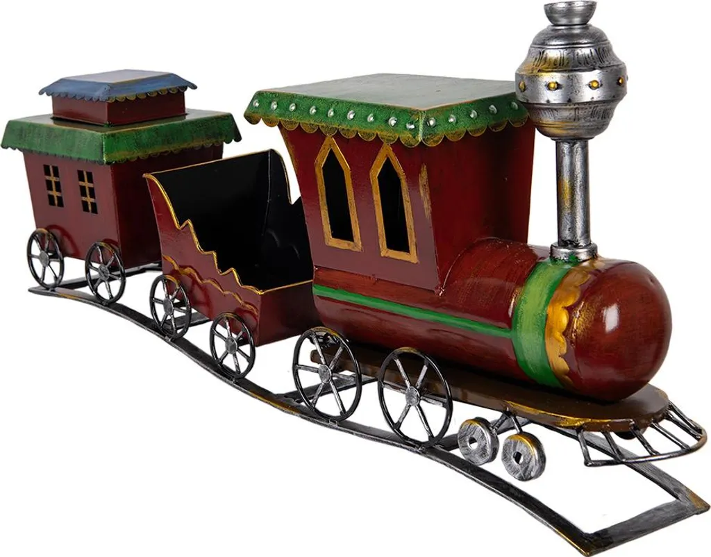 Train de Décoration Rouge Métallisé 70 cm - Design Rétro Clayre & Eef