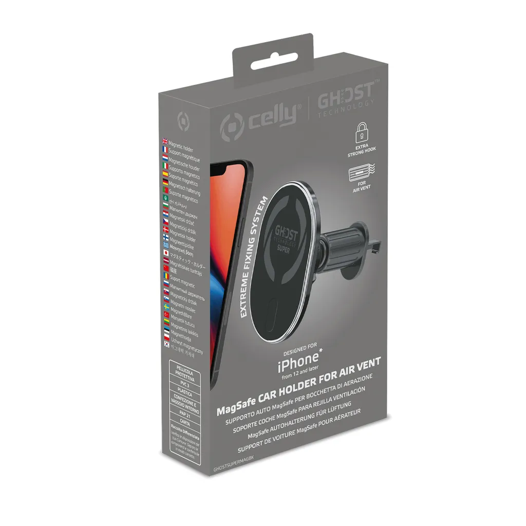 Support Celly MagSafe pour Grille d'Aération - Fixation Magnétique Auto - 3
