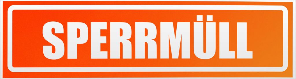 Kiwistar Sperrmüll invertiert Magnetschild Schild magnetisch - 45cm Neonorange - Magnetfolie für Auto PKW Kfz