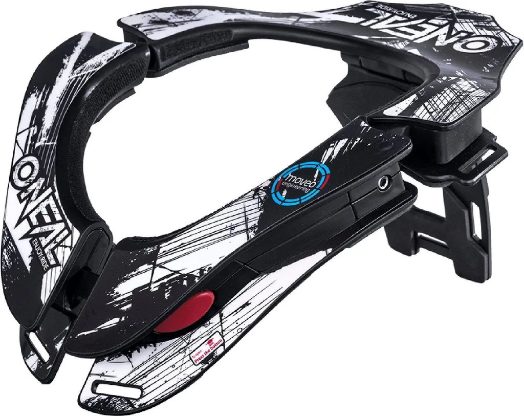 Protection Cervicale de Motocross O'Neal Tron Shocker Noir et Blanc OS
