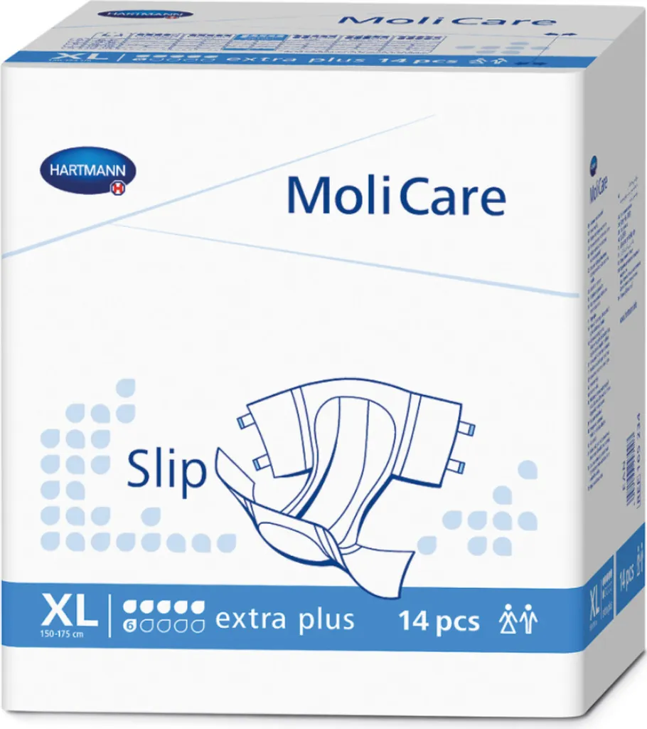 Hartmann MoliCare® extra+ slip per incontinenza 6 gocce, unisex | confezione (14 pezzi)