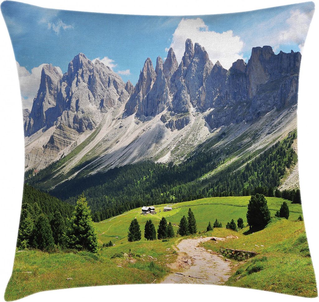 ABAKUHAUS Natur Kissenbezug, Weg zu Forest Alps, Waschbar mit Reißverschluss Kissenhülle mit Farbfesten Klaren Farben Beidseitiger Druck, 40 x 40...