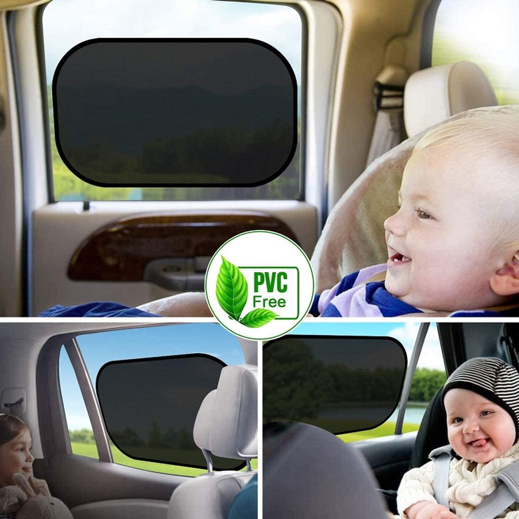 4 pack Sonnenschutz Auto Kinder Baby mit UV Schutz Selbsthaftende PKW 