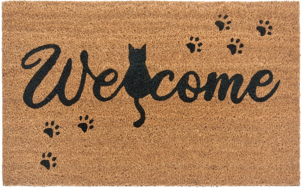 Hanse Home Mix Mats Fußmatte Kokos Cat Paws Welcome