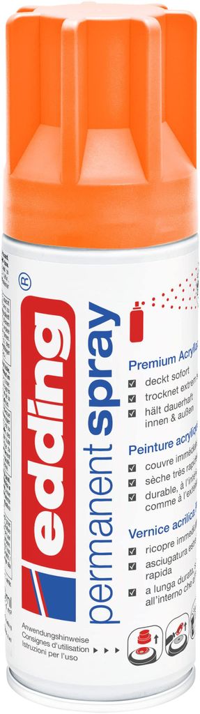 Edding 5200, 200 ml, Orange, Matte, Sprühdose, Produktbild 
