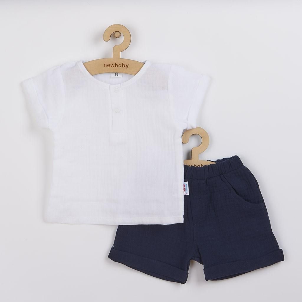 Neu Baby Summer Nature Collection Baby-Musselin-Set dunkelblau, Gr. 56 (0-3m)