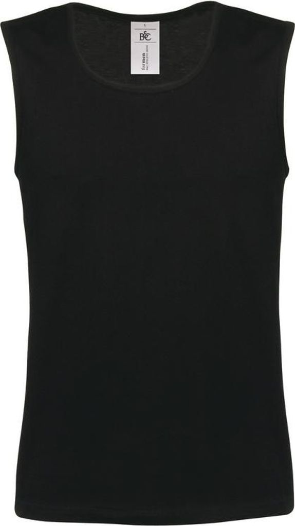 Herren-T-Shirt, ärmellos - B&C Athletic Move - black - Größe M