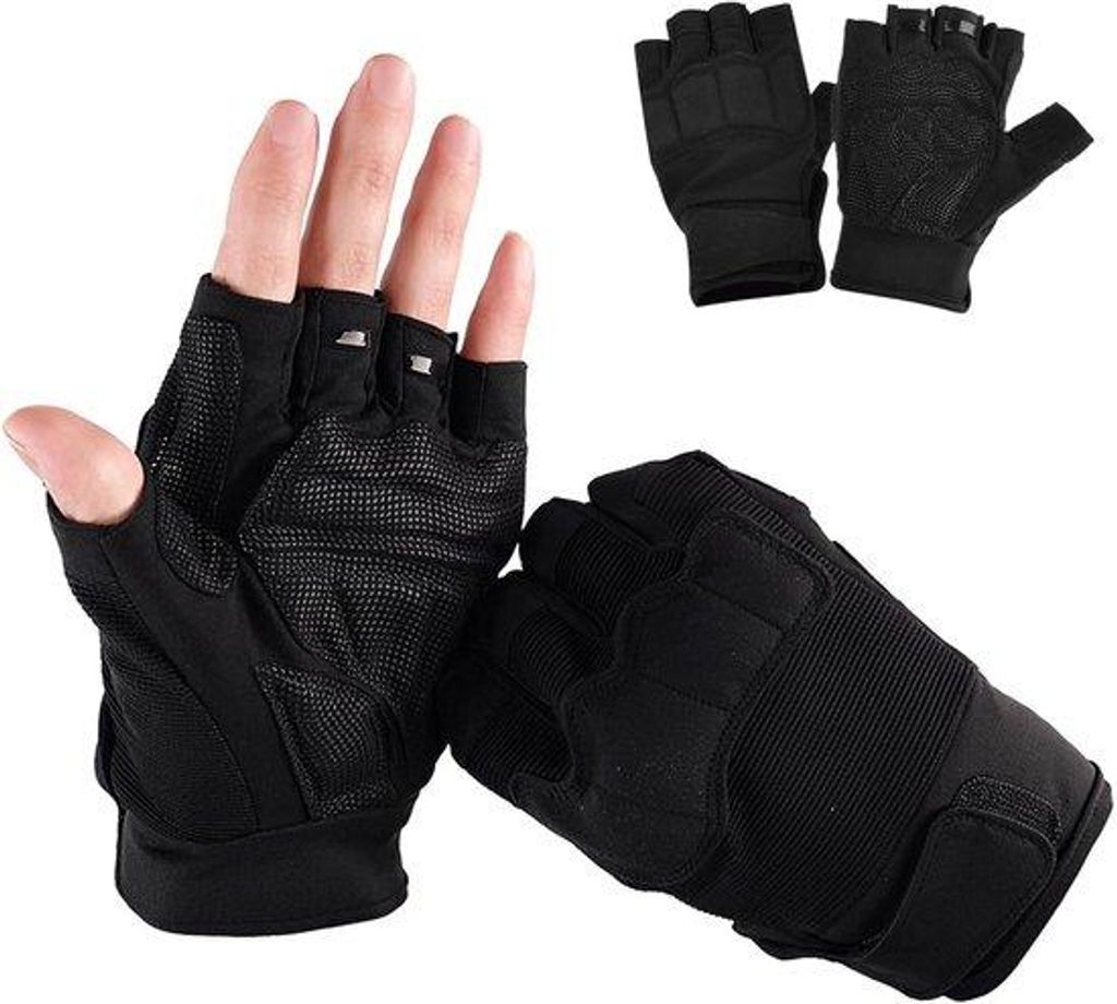2 Paar Bodybuildinghandschuhe, Gewichtheberhandschuhe für Krafttraining, Antislip-Sport-Handschuhe, Silikon-Handflächen, atmende Fitness-Handschu...